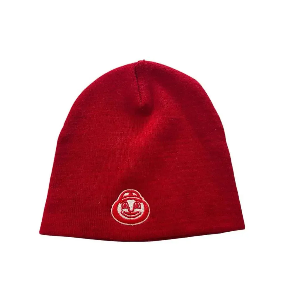 Ohio State Buckeyes Red Knit Beanie Hat Brutus Logo‎ Top of the World Acrylic